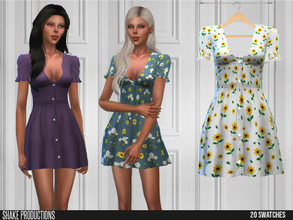 Sims 4 — ShakeProductions 551 - Dress by ShakeProductions — Full Body/Short Dresses New Mesh All LODs Handpainted 20