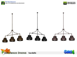 Sims 4 — kardofe_Autumnus Dining _Ceiling lamp by kardofe — Ceiling lamp with three spotlights, in metal, in three colour