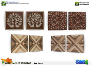 Sims 4 — kardofe_Autumnus Dining _Decorative panels by kardofe — Wooden decorative panel, in four different options 