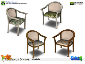 Sims 4 — kardofe_Autumnus Dining _DiningChair by kardofe — Dining chair, with mesh back, in four different options 
