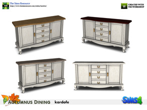 Sims 4 — kardofe_Autumnus Dining _Sideboard by kardofe — Classical style sideboard, with drawers and doors, in four