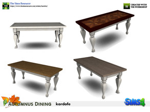 Sims 4 — kardofe_Autumnus Dining _Table by kardofe — Classic style dining table in four colour options 
