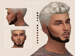 Sims 4 — XAVIER | beard by Plumbobs_n_Fries — Facial Hair HQ Texture Male | Teens - Elders 19 Swatches