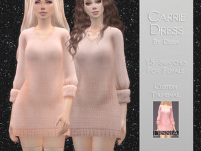 Sims 4 — Carrie Dress by Dissia — Carrie Dress 15 swatches Hope you like it ;)