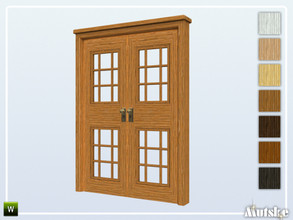Sims 4 — Woodville Door Glass B 2x1 by Mutske — This door is part of the Woodville Constructionset. Made by Mutske@TSR.