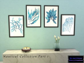 Sims 4 — Nautical Collection part 1. City Living Required. by msaprilrenee — Sea plants in shades of green and blue. By