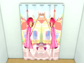 Sims 4 — Lazytown curtains (middle) - Dine out needed by Arisha_214 — Cool curtains for your little Lazytown fan :)