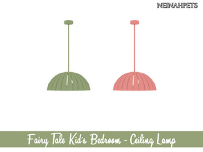 Sims 4 — Fairy Tale Kid's Bedroom - Ceiling Lamp {Mesh Required} by neinahpets — A rounded dome ceiling lamp. 2 Colors