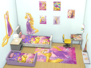 Sims 4 — Rapunzel bedroom by Arisha_214 — Cool bedroom for your little Rapunzel fan :)