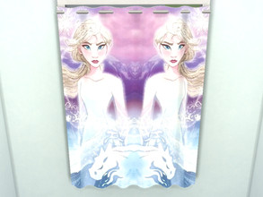 Sims 4 — Frozen 2 curtains (short) - Dine out needed by Arisha_214 — Cool curtains for your little Frozen 2 fans :)