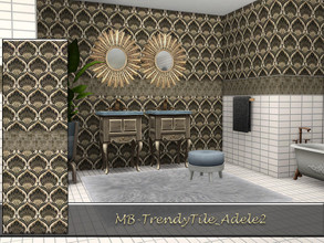 Sims 4 — MB-TrendyTile_Adele2 by matomibotaki — MB-TrendyTile_Adele2 elegant tile set with 3 matching walls in different
