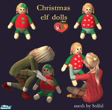 Sims 2 — evi's elf dolls by evi — A special gift for your kids:Elf rag dolls for Christmas. Thanks Solfal for the mesh!