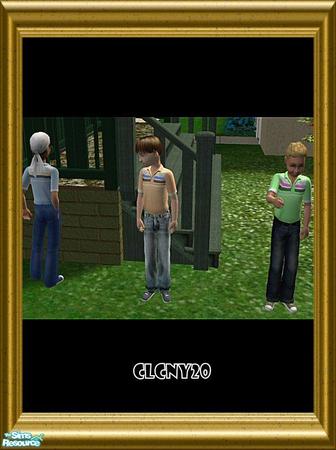 Sims 2 — Striped Collar Tops For Little Boys by clcny20 — Softly colored striped tops with collars, for little boys.