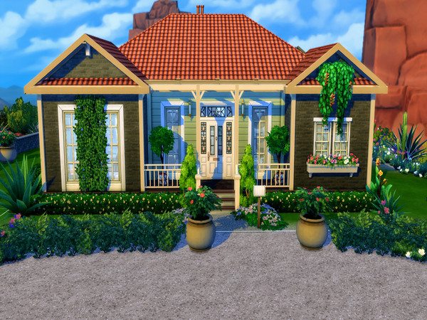 Sims 4 — Home By Request by LJaneP6 — This home is your Sim's own little slice of the desert! A perfect home for the