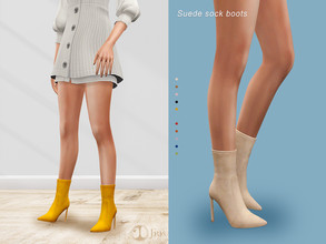 Sims 4 — Jius-Suede sock boots 01 by Jius — -Suede sock boots -10 colors -Everyday/Cold Weather -Custom thumbnail -Base