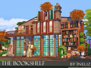Sims 4 — The Bookshelf by Ineliz — The Bookshelf is your new local library and cafe place, where your sims can read books