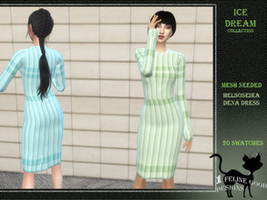 Sims 4 — Ice Dream dress 01 by Merit_Selket — Ice Dream Collection 20 swatches Teen - Young Adult - Adult - Elder recolor