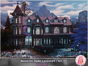 Sims 4 — Mansion Dark Lavander by MikkiMur_sims — Dark house for big family. Size - 30x30 Type - Residental (5 bedrooms,
