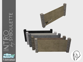 Sims 4 — Intro - Large tall gate by Syboubou — This is a large gate for car entrance made with stone cladding to fit the