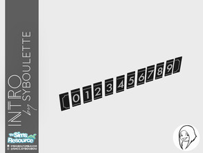 Sims 4 — Intro - Number plate by Syboubou — This is a serie a numbered plates to put the number of the street house. It