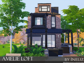 Sims 4 — Amelie Loft by Ineliz — Amelie Loft is a perfect house for sims that want to move into a new home, but can't