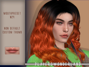 Sims 4 — Mouthpreset N24 by PlayersWonderland — Custom thumbnail Non default You can find it by clicking on the mouth of
