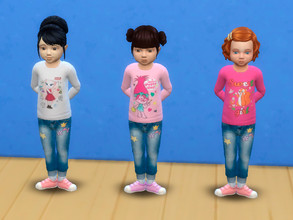 Sims 4 — Shirts with long sleeves for toddlers by Arisha_214 — Cool shirts with long sleeves for little princesses :)