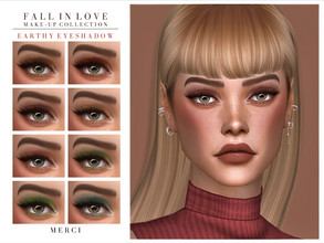 Sims 4 — Earthy Eyeshadow by -Merci- — Fall in Love make-up collection, Earthy Eyeshadow. -Eyeshadow for both gender,