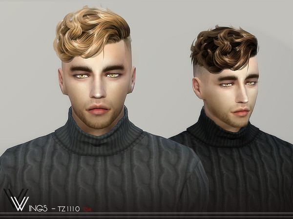 Sims 4 — WINGS-TZ1110 by wingssims — Colors:20 All lods Compatible hats Hope you like it!