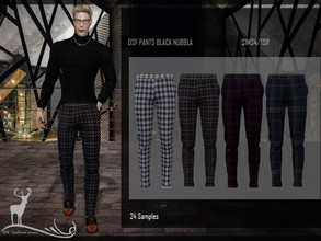 Sims 4 — DSF PANTS BLACK NUBBLA by DanSimsFantasy — Casual pants to wear with low-cut shoes. Ideal for various occasions.