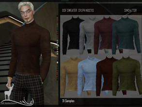 Sims 4 — DSF SWEATER  SYLPH NOCTIS by DanSimsFantasy — Fitted sweater with high neck and medium sleeves to wear with a