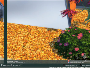 Sims 4 — Falling Leaves II by Silerna — Autumn leaves for on the ground! Part of a bigger set. -Base game compatible
