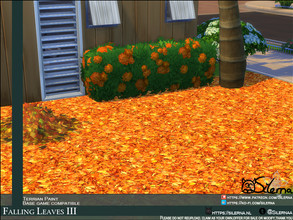 Sims 4 — Falling Leaves III by Silerna — Autumn leaves for on the ground! Part of a bigger set. -Base game compatible