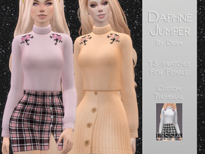 Sims 4 — Daphne Jumper by Dissia — Daphne Jumper 15 swatches Hope you like it ;)