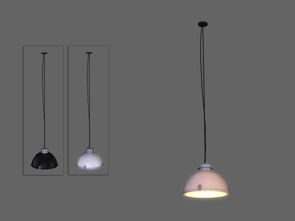 Sims 4 — Ashen Ceiling Lamp - Medium by sim_man123 — Industrial? Check. Does it light up? Check. Designed for medium wall