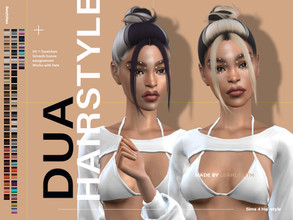 Sims 4 — LeahLillith Dua Hairstyle by Leah_Lillith — Dua Hairstyle All LODs Smooth bones Custom CAS thumbnail Works with