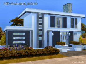 Sims 4 — MB-Autumn_Wind by matomibotaki — Modern family house for cozy hours at home, with comfort and space for your