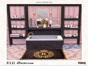 Sims 4 — Regal Bathroom by Winner9 — Luxury marble bathroom for your regal sims in 2 parts. Enjoy! Part 1: 1) Bathtub 2)