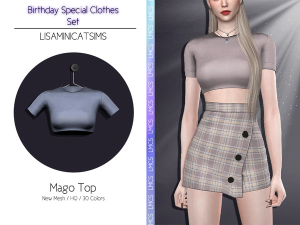 Sims 4 — LMCS Mago Top by Lisaminicatsims — -Adult-Elder-Teen-Young Adult -New Mesh -Birthday Special Clothes Set -30