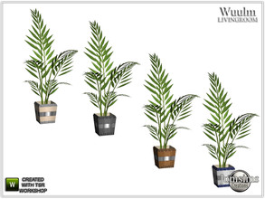 Sims 4 — Wuulm living room plant by jomsims — Wuulm living room plant 3D leafs