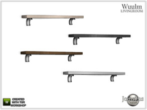 Sims 4 — Wuulm living room wall shelf without books by jomsims — Wuulm living room wall shelf without books