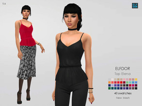 Sims 4 — Top Elena by Elfdor — - 40 swatches - teen to elder - everyday, formal, party - base game compatible - maxis