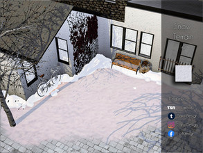 Sims 4 — Snow Terrain 4 by Caroll912 — A single recolour, delicate snow texture terrain paint. Suitable for outdoor use