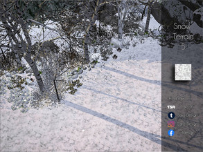 Sims 4 — Snow Terrain 5 by Caroll912 — A single recolour, delicate snow and grass texture terrain paint. Suitable for