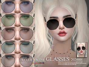 Sims 4 — S-Club ts4 WM Glasses 202009 by S-Club — Glasses for adult, 10 swatches, hope you like, thank you.