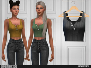 Sims 4 — ShakeProductions 563 - Top by ShakeProductions — Tops/Blouses-Brassieres Handpainted 19 Colors