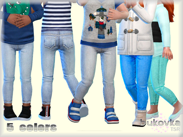 Sims 4 — Denim Pants by bukovka — Jeans for babies of both sexes. Installed autonomously, suitable for the base game, 5