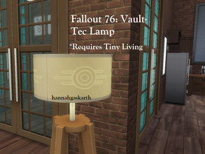 Sims 4 — Fallout 76: Vault Tec Lamp [REQUIRES TINY LIVING] by hannahgaskarth2 — I saw this lamp on the Fallout page and