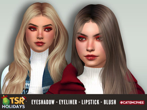 Sims 4 — 2020 Holiday Collab B-03 (blush)  by catemcphee — - Rosey cheek blush with three swatches