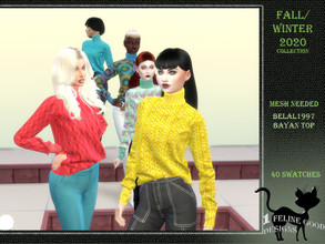 Sims 4 — Fall/Winter Top 02 by Merit_Selket — Fall/Winter 2020 Collection 40 swatches Teen - Young Adult - Adult - Elder
